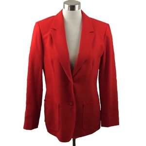 Pendleton Cherry Red Virgin Wool Blazer